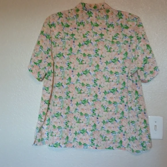 Donnkenny Women's Vintage 2X Floral Blouse - Picture 2 of 4